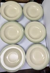 Set Of 6 Pfaltzgraff Winterwood Canvas Tan Vegetable Pasta Wide Rim 10 Bowls. Fixed Price $75.00.