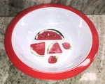 Melamine Watermelons RED/WHITE-12 Large Snacks,salad,fruit Serving Bowl-beachnew. Fixed Price $19.88.