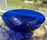 Vtg Art Deco Cobalt Blue Serving Bowl 8" - Set Of 2. Fixed Price $24.99.