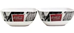 Coca Cola Coke Gibson Set Of 2 Melamine 5" Square Bowls Soup Cereal Advertising. Fixed Price $8.32.
