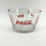 Coca-cola Vintage Glass Candy Popcorn Bowl Red It's The Real Thing Coke Is. Fixed Price $14.00.