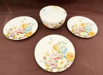 Katie Alice English Garden 1, 6 Bowl 3, 7.25 Salad Plates (1CHIPPED-PHOTO). Fixed Price $35.00.