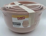 Melamine Mixing Bowls Nesting With Pour Spout Set Of 3 Pink Vintage New Nos. Fixed Price $23.00.