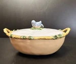 Amscan Inc Soup Vegetable Tureen/casserole Dish Bluebird With Branches Handle. Fixed Price $32.99.