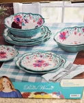 Nib 12 Pc Pioneer Woman Folk Geo Melamine Set Of Dishes Dinner Salad Plates Bowl. Fixed Price $69.00.