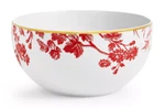 Martha Stewart Holiday Serve 9.3 In, Serving Porcelain Bowl, Red/gold. Fixed Price $39.99.
