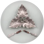 Martha Stuart Park Collection Triple Leaf Serving Bowl Tray W/matching Knife Set. Fixed Price $40.00.
