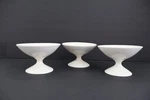 Lagardo Tackett Schmid Ironstone Pedestal Compote Bowl Set Of 3 Mcm White. Fixed Price $49.95.
