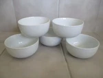 5 Crate & Barrel CBL188 All White 6" Cereal Bowls Porcelain Set Of. Fixed Price $69.99.