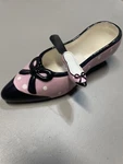 Boston Warehouse Pink Polka Dot Shoe Dip Bowl & Spreader Set With 6 Glass Plates. Fixed Price $34.99.