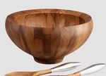 Nambe Yaro Wooden Salad Bowl 13.5 X 7 H (no Utensils Included). Fixed Price $49.99.