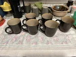 Set 6 Gourmet Basics 10OZ Coffee Mugs Stoneware Dishwasher Microwave Safe. Fixed Price $34.44.