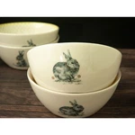 Set Of 4 Spode Meadow Lane Rabbit Bowls, 6" Fine Grey Bunny Decor. Fixed Price $55.00.
