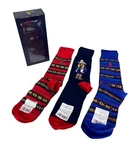 Polo Ralph Lauren 3 Pack Western Bear Socks Gift Set Box Blue Red Mens 6-12.5. Fixed Price $24.99.