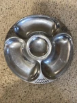 Wilton Armetale Reggae Chip & Dip #820094 14" Platter. Fixed Price $22.00.