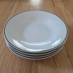Gibson Elite Design Studio Platinum White Trim Soup Bowl Set Of 4. Fixed Price $16.99.