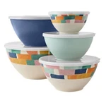 Member's Mark Ten (10) Piece Nesting Bowl Set Melamine Color Block. Fixed Price $48.00.