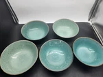 Simply Perfect For The Home Stoneware Reactive Glaze Soup Bowls Set Of 5. Fixed Price $32.50.