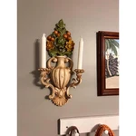 Vintage Floral Wall Sconces, Hollywood Regency Candle Holders, Botanical. Fixed Price $165.00.