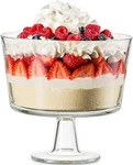 Godinger Trifle Bowl, Fruit Italian Made Crystal Glass Footed Bowls. Fixed Price $101.66.