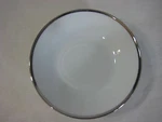 Noritake Pilgrim 6981 White Platinum Trim Small Bowl, 5 1/2" D X 1/4". Fixed Price $7.99.
