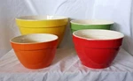 Crate & Barrel Mixing Nesting Bowl Bright Colors (set Of 4) Portugal. Fixed Price $50.99.