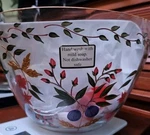 "amelia" 11" Handpainted Bowl W/ 22K Accents Made Romania Crystal Clear. Fixed Price $50.00.