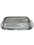 Anchor Hocking Presence Glass Butter Dish Clear Domed Lid Vintage Kitchen. Fixed Price $24.99.