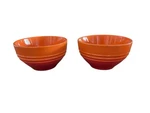 Le Creuset Coupe Flame Orange 6" 25 Oz. Cereal Bowls Xlnt Condition. Fixed Price $75.00.
