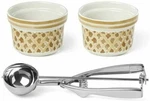 New, Kate Spade All In Good Taste, Ice Cream Set, 2 Bowls Plus Scoop. Fixed Price $40.00.