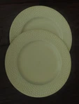 Pier 1 Imports Sorbet Pale Yellow Salad Plates Italy 8" Hobnail Edge Set Of 2. Fixed Price $9.00.