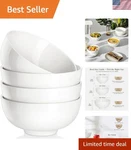 26 Oz Porcelain Soup Bowls Set Of 4, White Ceramic For Kitchen, Cereal .... Fixed Price $34.15.
