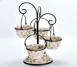 Temp-tations Floral Lace Serving Bowl Set With Stand Taupe Limited Edition. Fixed Price $24.99.