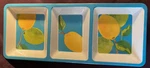 Melamine 3 Section Lemon & Lime Serving Dish. Fixed Price $7.99.