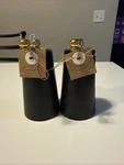 Mud Pie Salt And Pepper Grinders Black Golden. Fixed Price $25.00.