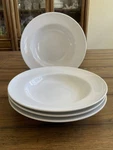 4 Pottery Barn Great White Collection Rimmed Soup/pasta/salad Bowls 10. Fixed Price $48.00.