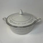 Vtg Noritake Heather Round Covered Vegetable Bowl 7548 With Lid Ivory. Fixed Price $119.29.