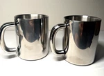 Berghoff Stainless Steel Coffee Mugs Set Double Wall 12 Oz Travel Cups. Fixed Price $64.99.