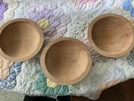 Holland Mill Michigan Vtg Light Wood Bowls Off Round 6.5" X 1.75" Set 3. Fixed Price $39.52.