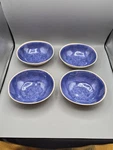 Anthropologie Dakota Melamine 6.5" Bowls Set Of 4 Cobalt Blue Euc Outdoor Dining. Fixed Price $28.99.