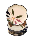 Temptations Old World Vivid Plates Lunch Scalloped Edge Tara Confetti Blue 10 Pc. Fixed Price $66.56.