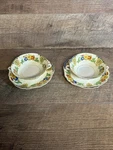 Vintage Maddock Royal Ivy Cario Soup Bowls And Saucers Set Of 2. Fixed Price $17.49.