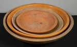 Set 4 Vintage Antique Nested Solid Wooden Bowls Nice Patina Hand Made Usa. Fixed Price $125.00.