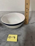 Mainstay Housewares Cereal Soup Bowl Tan With Wide Band Navy. Fixed Price $5.99.