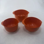 Rosti Denmark Melamine Orange Mixing Bowls 2L, 3L And 4L. Fixed Price $49.00.