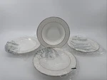 Lenox Opal Innocence Soup/pasta Bowls 9" Set Of 4, White, Pearlescent, Nwt. Fixed Price $195.00.