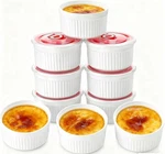 Ramekins With Lids Set Of 6, 8 Oz Porcelain Creme Brulee Souffle. Fixed Price $19.18.