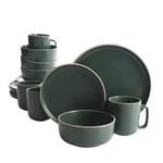 Gibson Home Zuma 16 Piece Round Kitchen Dinnerware Set, Dishes, Plates, Bowls. Fixed Price $67.99.