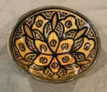 Vintage Moroccan Hand-painted Ceramic Bowl Safi Pottery, Yellow & Black 8. Fixed Price $50.00.