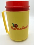 80S New Old Stock - Thirstee Smash From Borden Aladdin Insulated Drinking Mug. Fixed Price $49.49.
